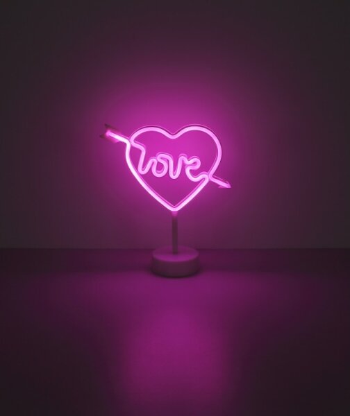 Globo 28066 - LED neonová stolná dekorácia ARMOR LED/2W/3xAA srdce