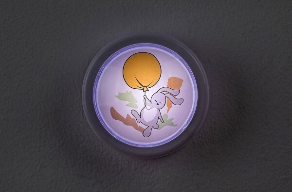 Rabalux 76073 - LED detská nočná lampa HOPPLY LED/0,3W/2xAA 6000K