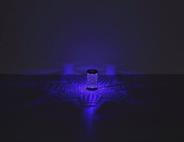 Globo 21018G - LED RGB dotyková stolná lampa AMIYAH LED/1W/5V 500 mAh sivá