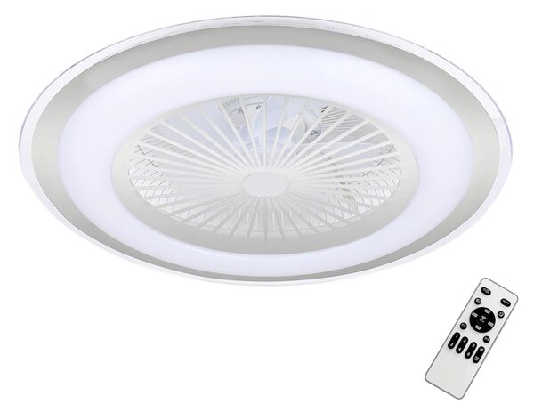 Stropné LED svietidlo Zephyr, 1x LED 48w, 3000-6000k, s, s ventilátorom a ovládačom