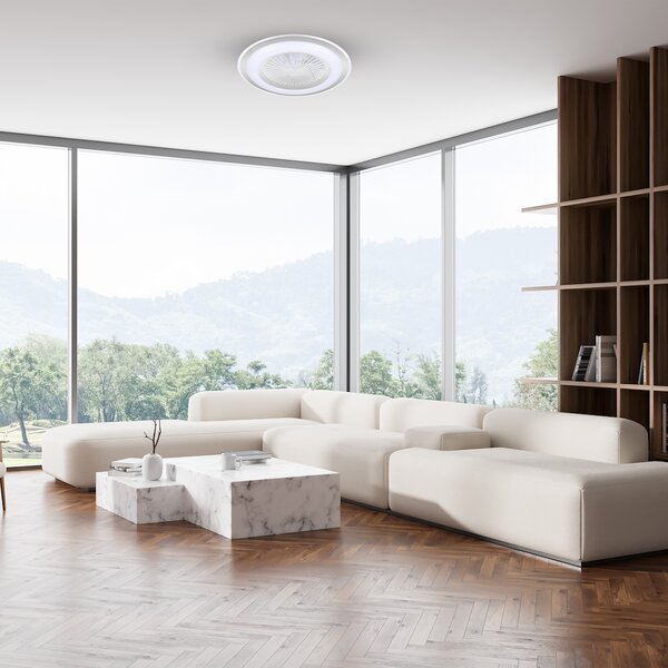 Stropné LED svietidlo Zephyr, 1x LED 48w, 3000-6000k, s, s ventilátorom a ovládačom