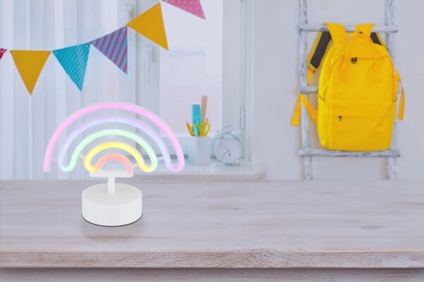 Globo 28063 - LED neon stolná dekorácia PELANGI LED/2W/3xAA dúha