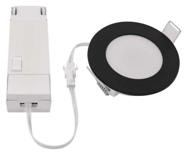 LED kúpeľňové podhľadové svietidlo LORI LED/4,5W/230V IP65 2700/4000K čierne
