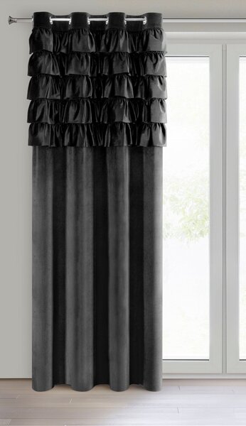 ZATEMŇOVACÍ ZÁVES NA KRÚŽKOCH AURA 140X250 CM ČIERNA