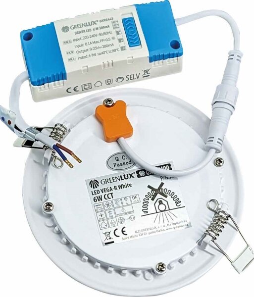 LED Podhľadové svietidlo VEGA LED/6W/230V 2900/3900/5800K pr. 12,5 cm biela