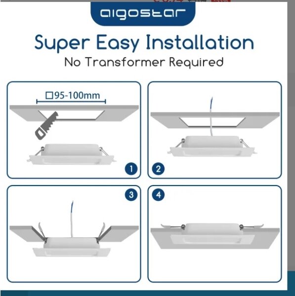 Aigostar - Zapustené LED svietidlo LED/6W/230V 3000K 12x12 cm biele