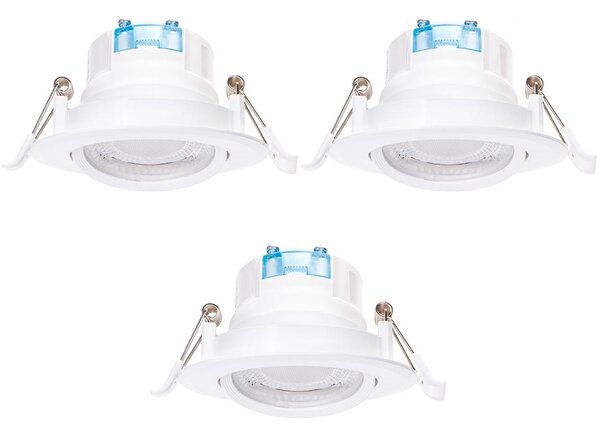Aigostar - SADA 3x LED zapustené stropné svietidlo LED/5W/230V 3000K pr. 8,5 cm biele
