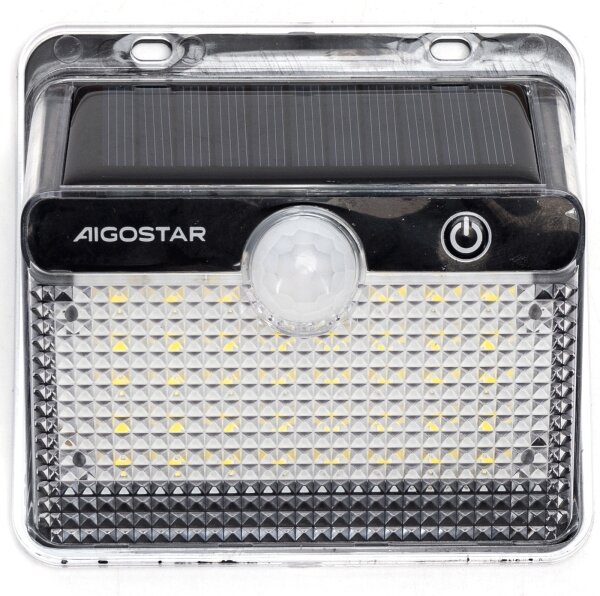 Aigostar-LED Solárne svietidlo so senzorom LED/3,7 V 6500 K 1200 mAh IP65 čierne