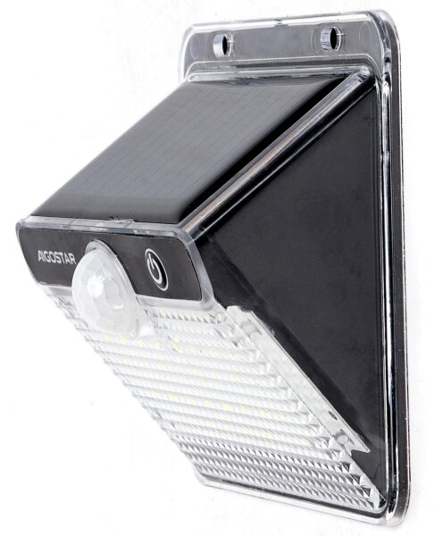 Aigostar-LED Solárne svietidlo so senzorom LED/3,7 V 6500 K 1200 mAh IP65 čierne