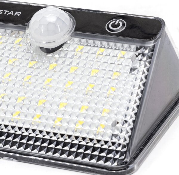 Aigostar-LED Solárne svietidlo so senzorom LED/3,7 V 6500 K 1200 mAh IP65 čierne