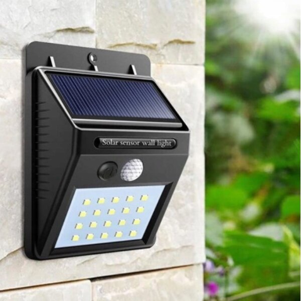 LED solárne nástenné svietidlo so snímačom LED/0,55W/3,7V 1200 mAh IP65