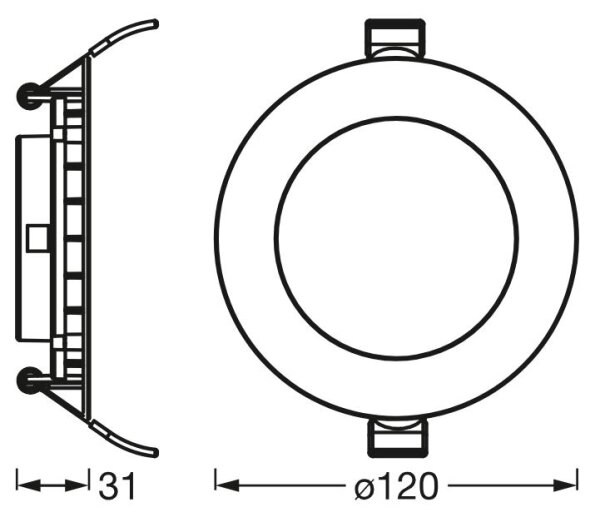Osram - LED podhľadové svietidlo SLIM LED/8W/230V 6500K pr. 12 cm