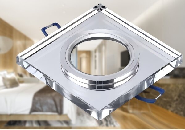 Zápustné svietidlo 1xGU10/MR16/10W/230V 9x9 cm lesklý chróm