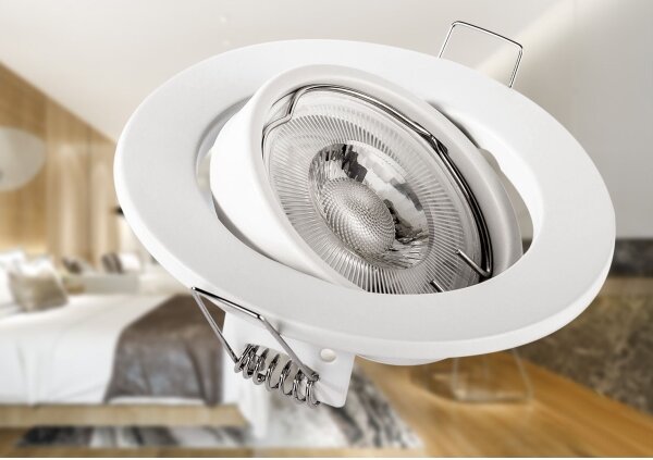 Podhľadové svietidlo 1xGU10/MR16/10W/230V priemer 9 cm biele