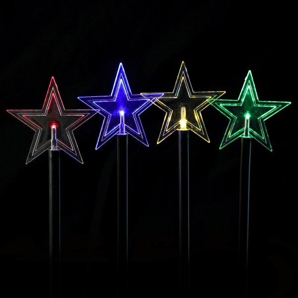 Aigostar - LED RGBY Solárne vianočné svietidlo LED/1,2V/8 funkcií 1m IP65 800mAh hviezdy