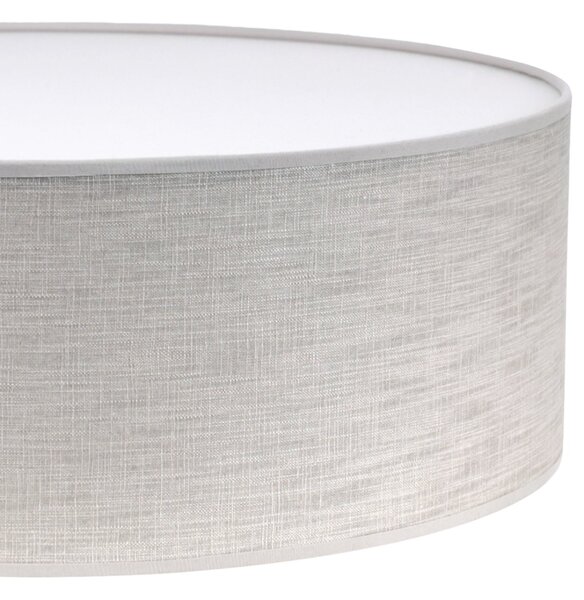 Stropné svietidlo Stone, 1x svetlobéžové textilné tienidlo/biele PVC tienidlo, (biele plexisklo), (fi 40cm)