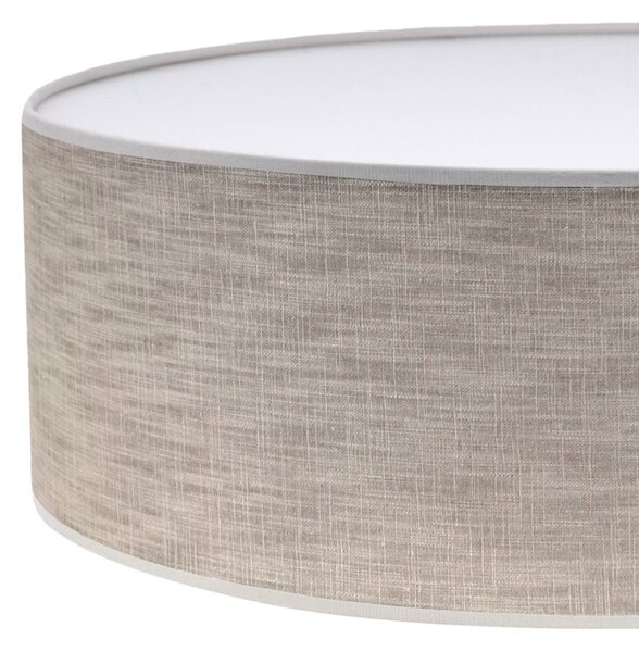 Stropné svietidlo Stone, 1x béžové textilné tienidlo/biele PVC tienidlo, (biele plexisklo), (fi 50cm)