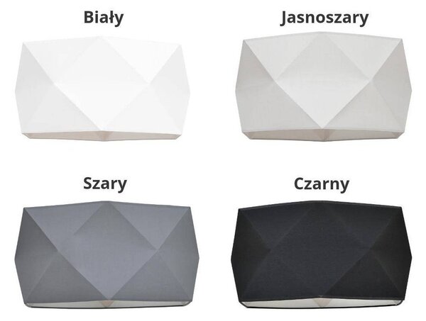 Závesné svietidlo Diamond, 1x textilné tienidlo (výber zo 4 farieb), (výber z 3 farieb konštrukcie)