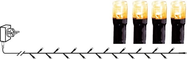 Eglo 410822 - LED vonkajší vianočný reťazec GOLDEN 80xLED 10,5m IP44 teplá biela