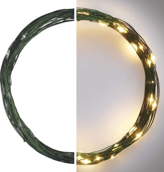 LED Vianočná vonkajšia reťaz 40xLED/9m IP44 teplá biela