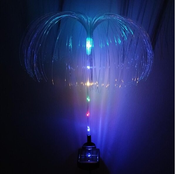 LED RGB solárne svietidlo LED/1,2V 300 mAh IP44 čierna