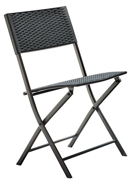 KONDELA Záhradný ratanový set 1+2, čierna, FARUK