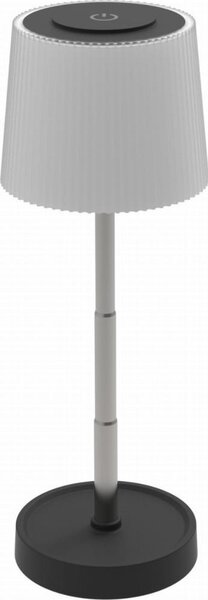 LED stmievateľná vonkajšia nabíjateľná stolová lampa LED/2W/5V IP44 1200 mAh sivá