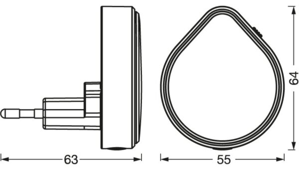 Osram - Stmievateľné LED orientačné svietidlo do zásuvky LUNETTA LED/0,5W/230V