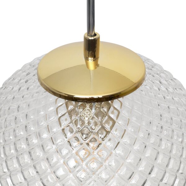 Závesne svietidlo Cannes, 1x číre sklenené tienidlo (fi 20 cm), G