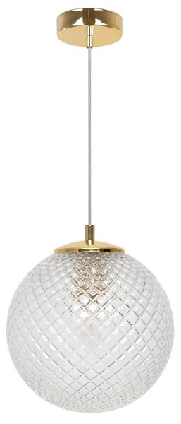 Závesne svietidlo Cannes, 1x číre sklenené tienidlo (fi 20 cm), G