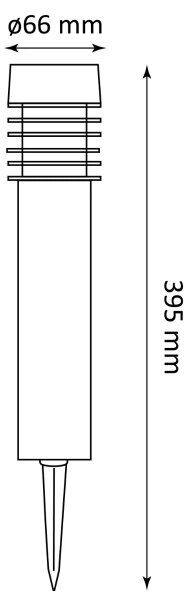LED Solárna lampa MARTIN LED/1,2V 150 mAh IP44 čierna
