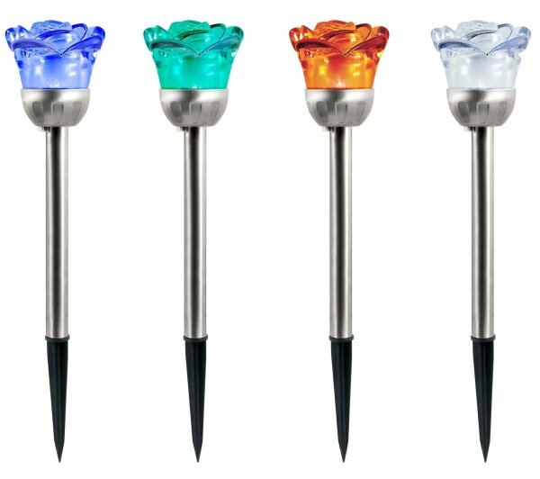 LED RGB Solárne svietidlo ROSE LED/1,2V 100 mAh IP44
