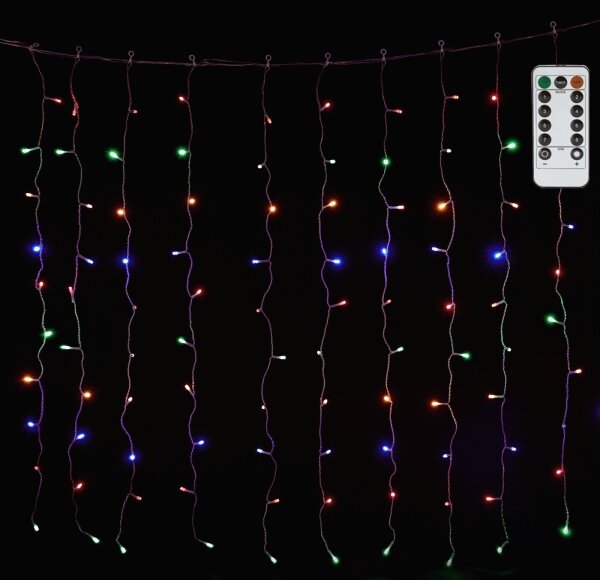 Aigostar - LED RGBY vonkajší vianočný reťazec 300xLED/6W/230V/8 funkcií 3x1m IP44 + DO