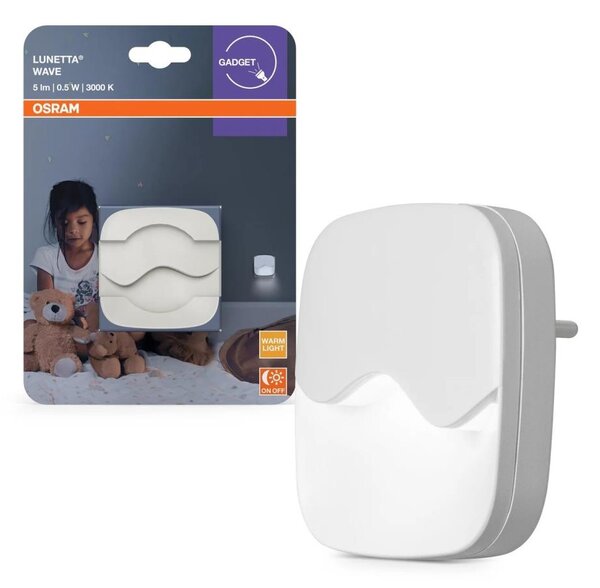 Osram - LED nočné svietidlo do zásuvky so senzorom súmraku LUNETTA LED/0,5W/230V