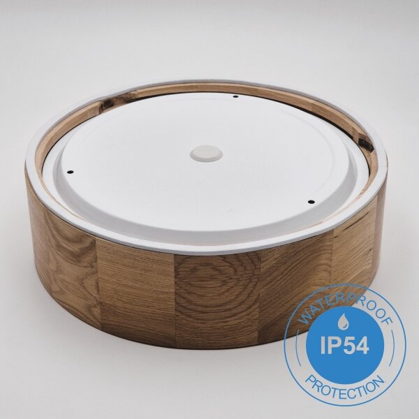 Stropné svietidlo OAK 2xE27/15W/230V IP54 dub pr. 27 cm