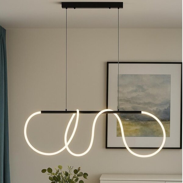LED luster na lanku FLEXI LED/45W/230V 4000K čierny