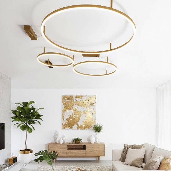 Ideal Lux - LED stropné svietidlo ORACLE SLIM LED/29W/230V 3000K pr. 50 cm zlaté