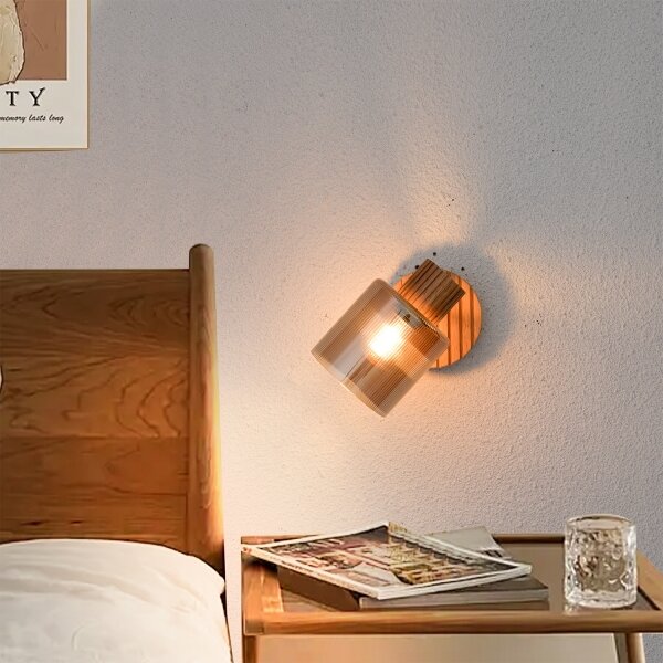 Brilagi - Nástenné bodové svietidlo HYGGE 1xE14/15W/230V drevené/dymové