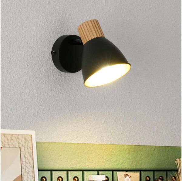 Brilagi - Nástenné bodové svietidlo ODENSE 1xE14/10W/230V drevo/čierna