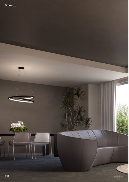 Redo 01-3378 - stmievateľný LED luster na lanku STORM LED/60W/230V, čierny