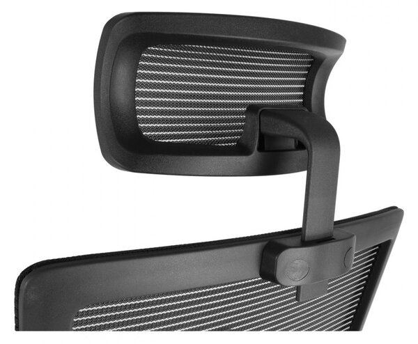 Kancelárska ergonomická stolička Neoseat NOVELO — sieť / látka, čierna, nosnosť 150 kg