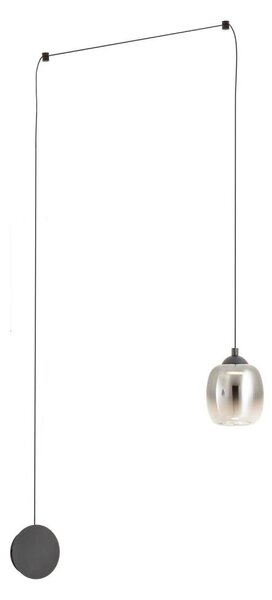 Redo 01-3484 - LED Nástenné svietidlo KHADI LED/6W/230V CRI90 pr.12 cm čierna/dymová