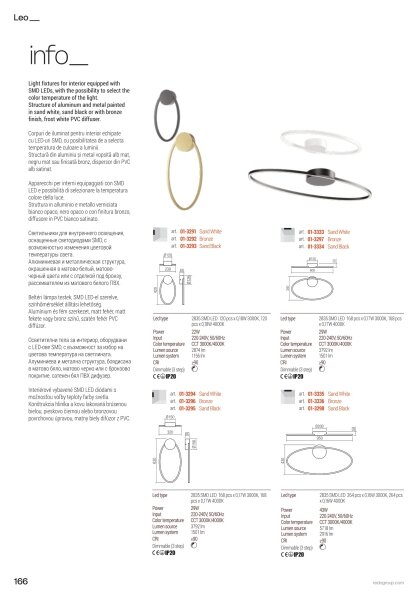 Redo 01-3339 - Stmievateľný LED luster na lanku LEO LED/48W/230V čierna