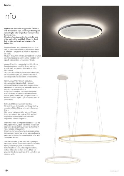 Redo 01-3808 - LED stmievateľné stropné svietidlo NOBU LED/60W/230V čierne