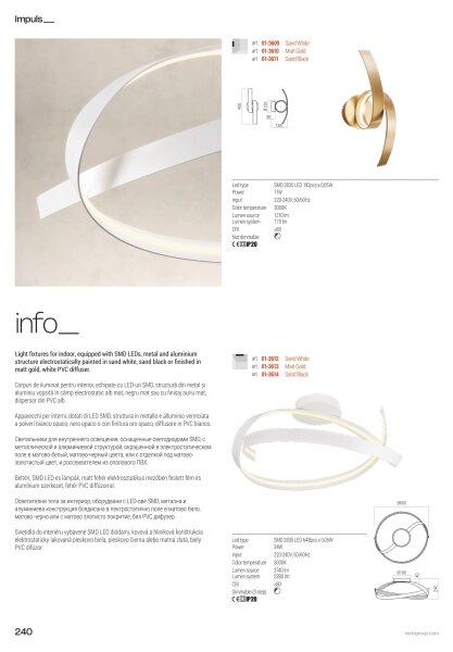 Redo 01-3614 - stmievateľné LED stropné svietidlo IMPULS LED/34W/230V, čierne