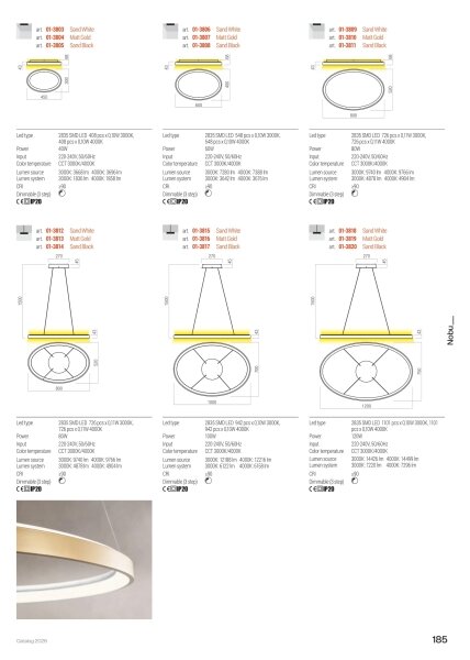 Redo 01-3808 - LED stmievateľné stropné svietidlo NOBU LED/60W/230V čierne