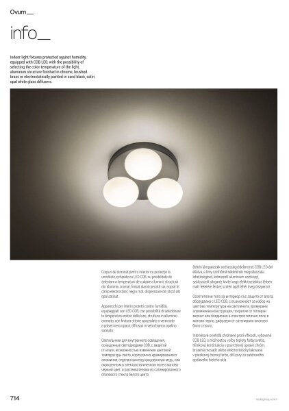 Redo 01-4306 - LED Kúpeľňové stropné svietidlo OVUM 3xLED/5W/230V IP44 chróm