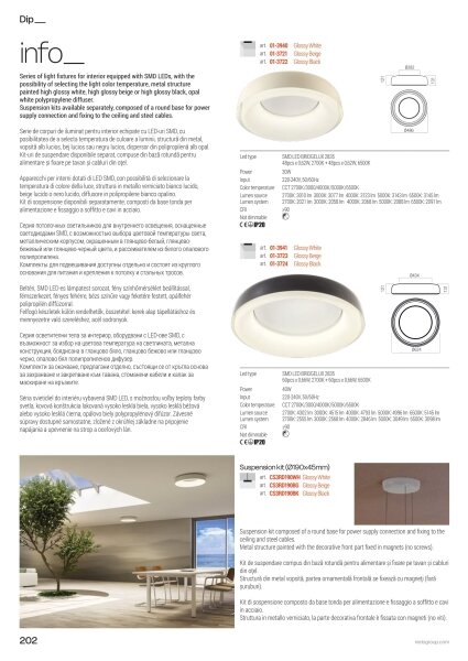Redo 01-3722 - LED stropné svietidlo DIP LED/30W/230V 48,6 cm čierne