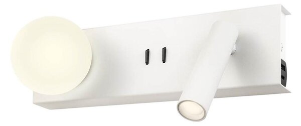 Redo 01-4660 - LED Nástenné svietidlo NORMA LED/5W/230V + LED/3W CRI 90 USB biela