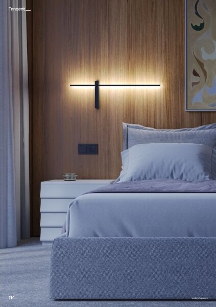 Redo 01-4673 - LED nástenné svietidlo TANGENT LED/6W/230V CRI 90 čierna